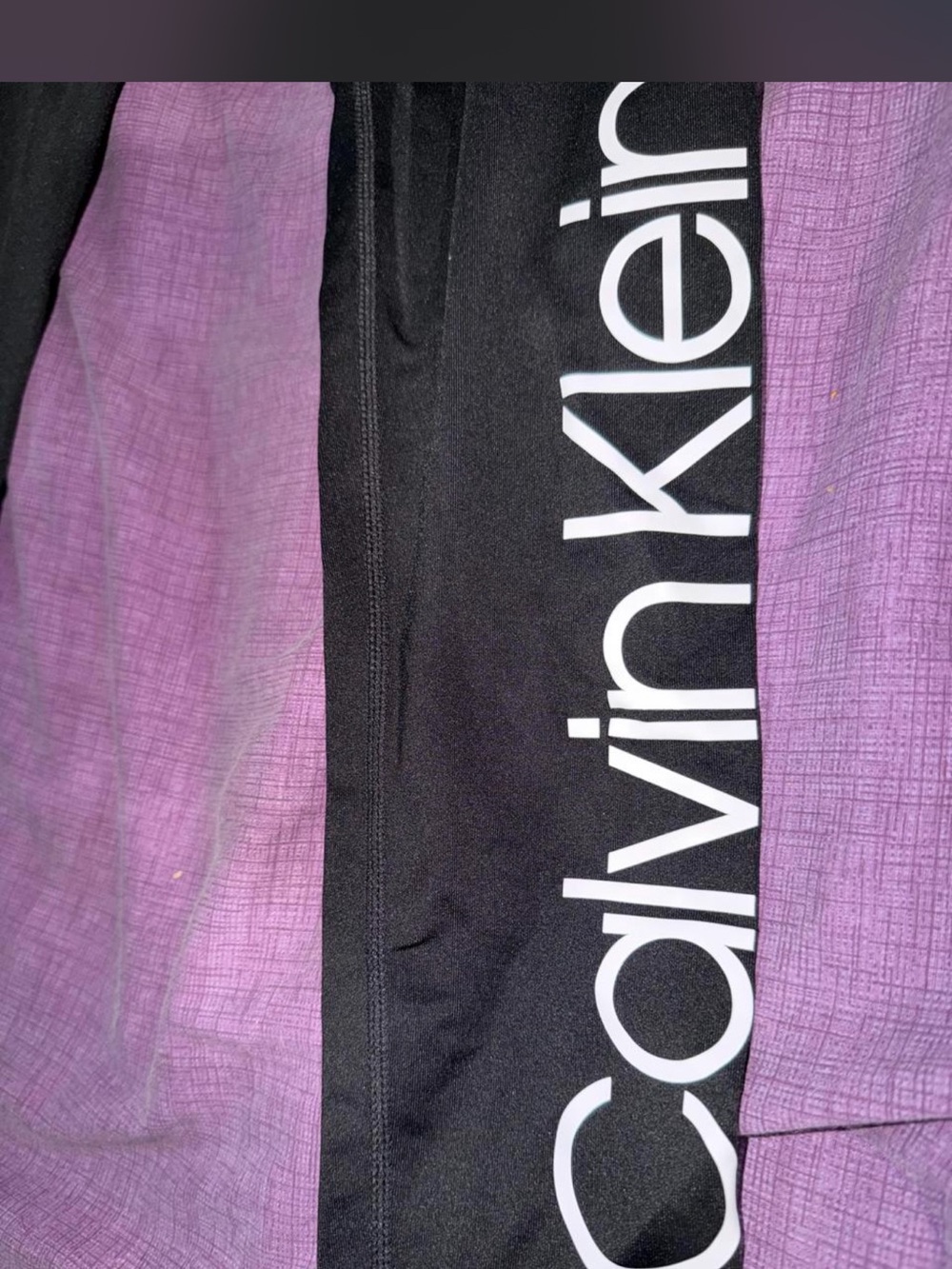 Calvin Klein Black Jeggings with White Vertical Logo